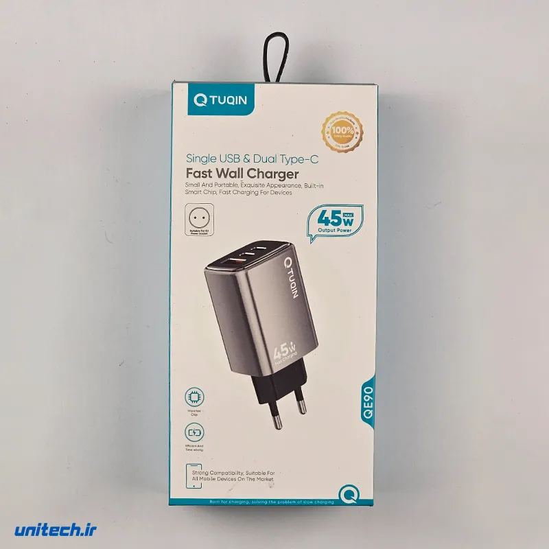 شارژر 45 وات کیوتوکین مدل QE90 به همراه کابل fEvnz0